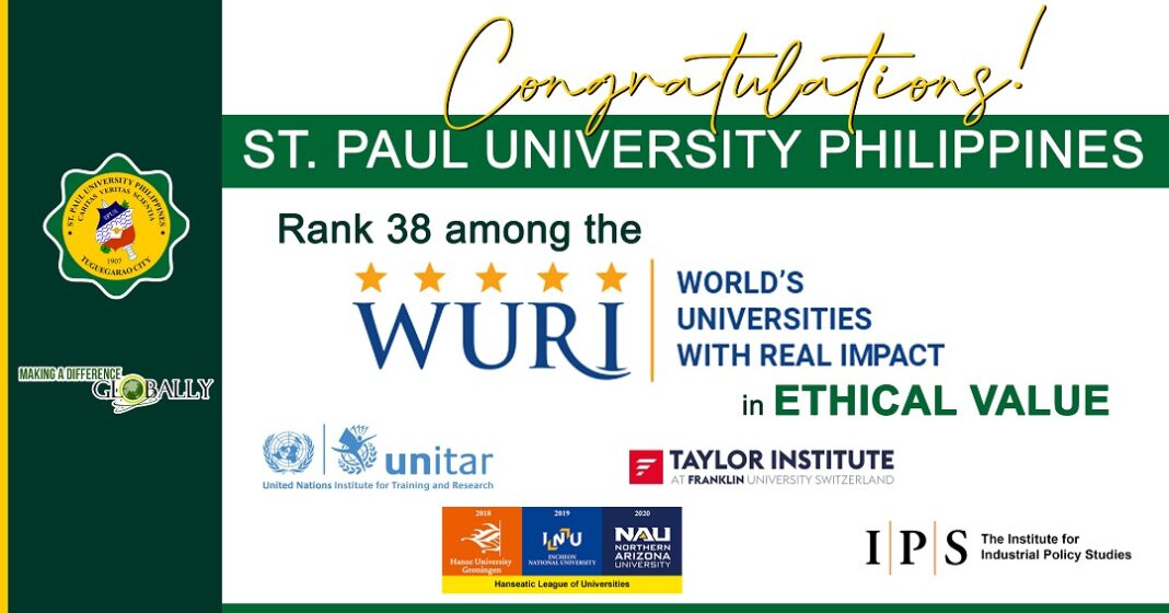SPUP PLACES IN WORLD’S UNIVERSITIES WITH REAL IMPACT (WURI) RANKING 2021